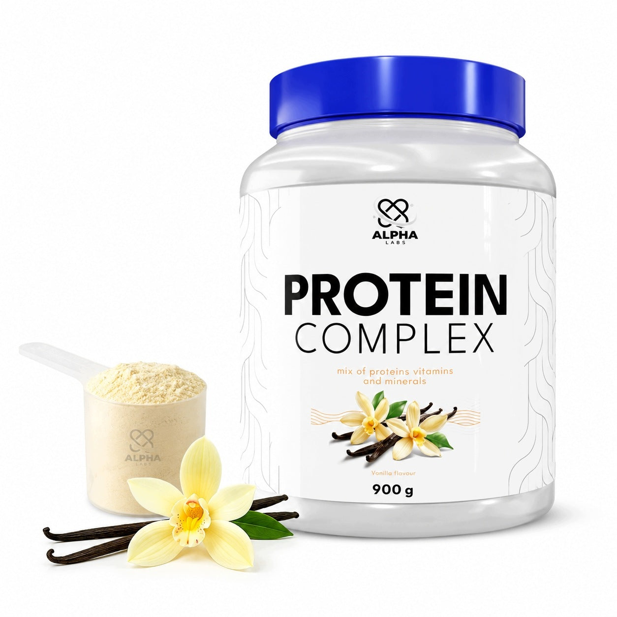 Protein Complex Alpha Labs Vanilla 900 g Mix Protein