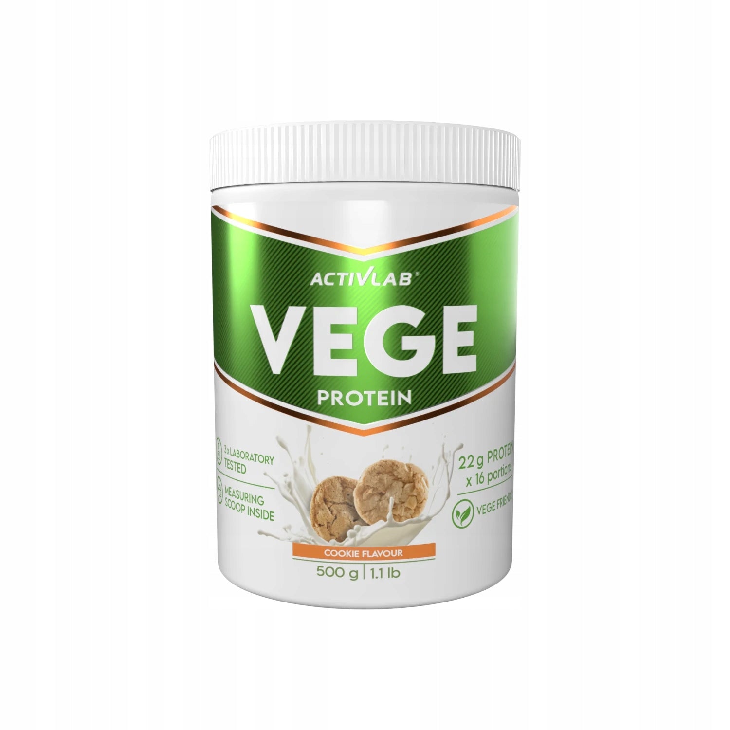 Protein Conditioner ACTIVLAB Vege Protein Cookie Flavour 500 g Without Lactose
