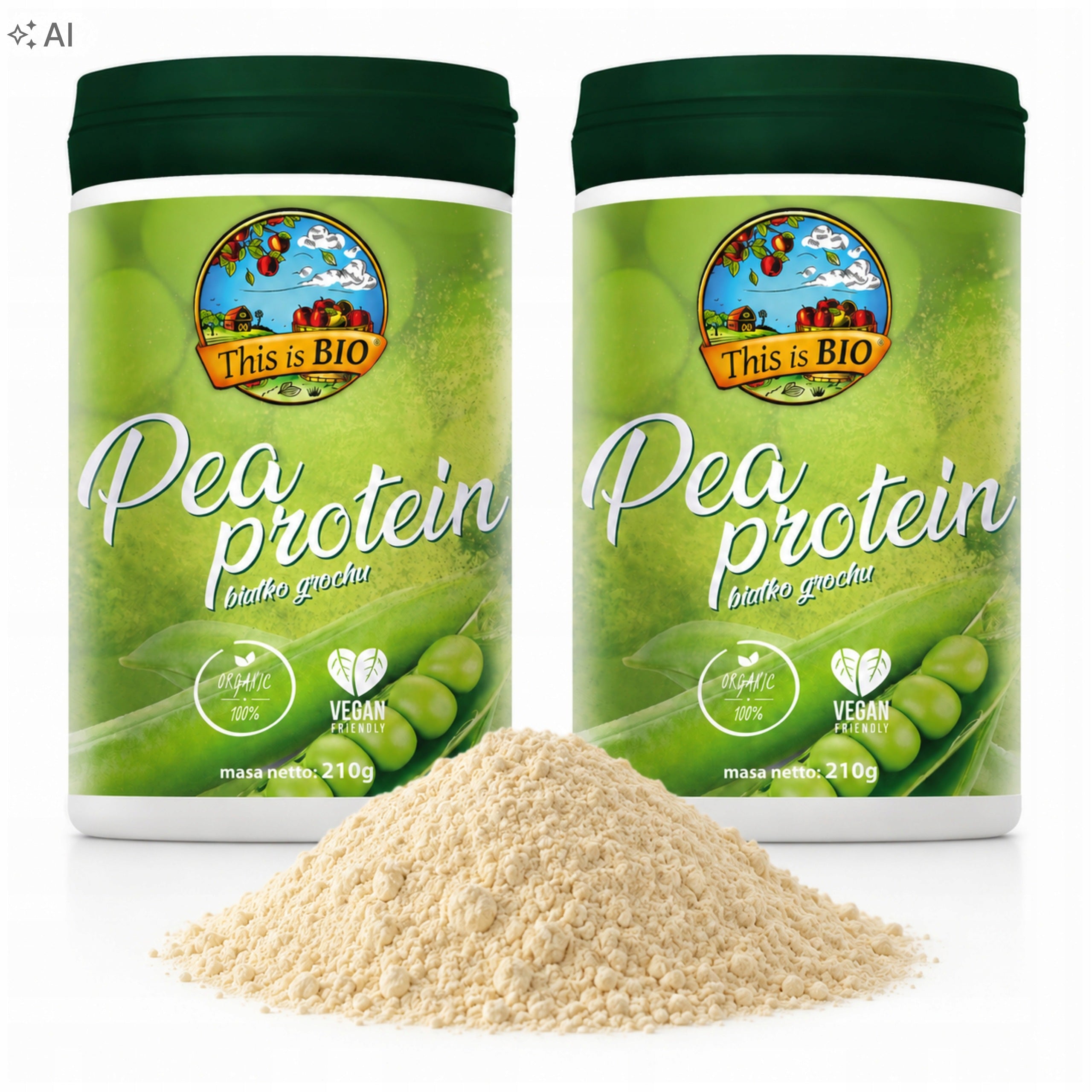 Protein Conditioner BIO 80% Pea Protein 420g Natural Taste BCAA