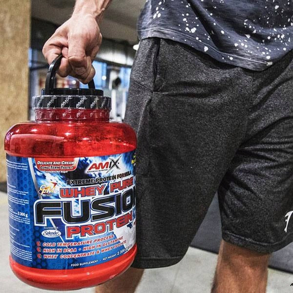 Protein Conditioner Concentrate Isolate Amix Fusion Strawberry WPC WPI 30g Brand Amix
