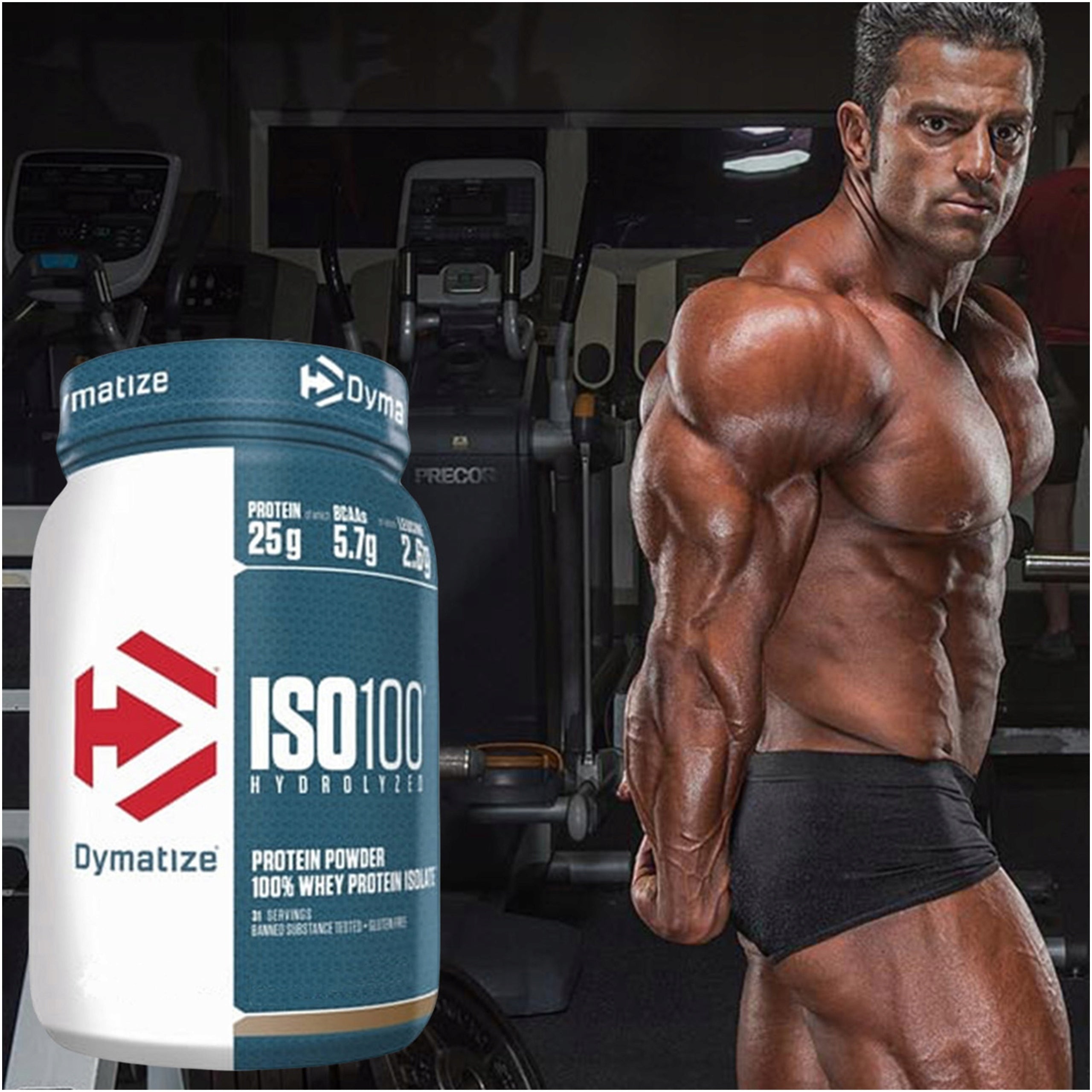 Protein Conditioner DYMATIZE ISO 100 900g Brownie Isolate WPI Mass Brand Dymatize