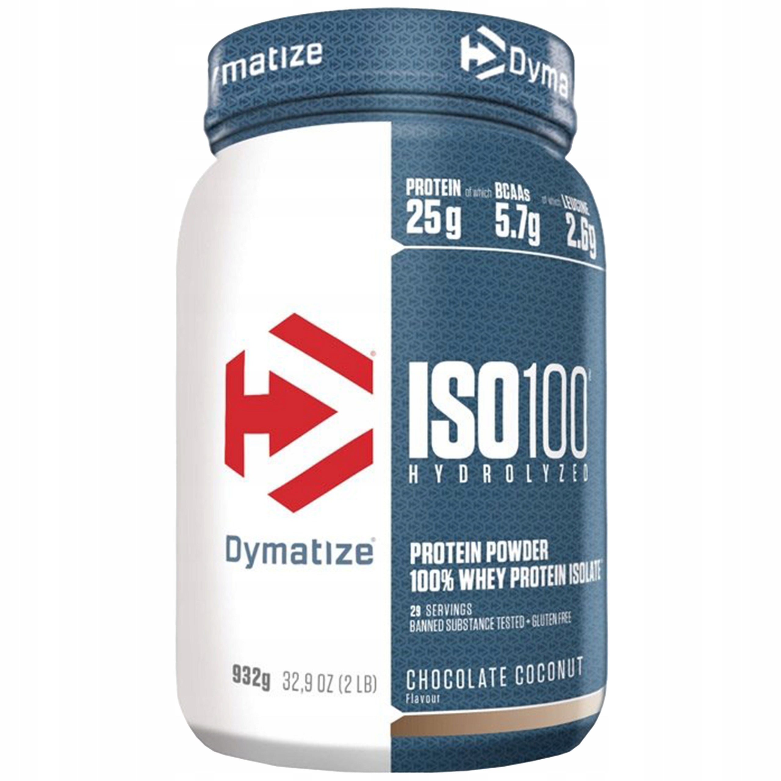Protein Conditioner DYMATIZE ISO 100 900g Brownie Isolate WPI Mass