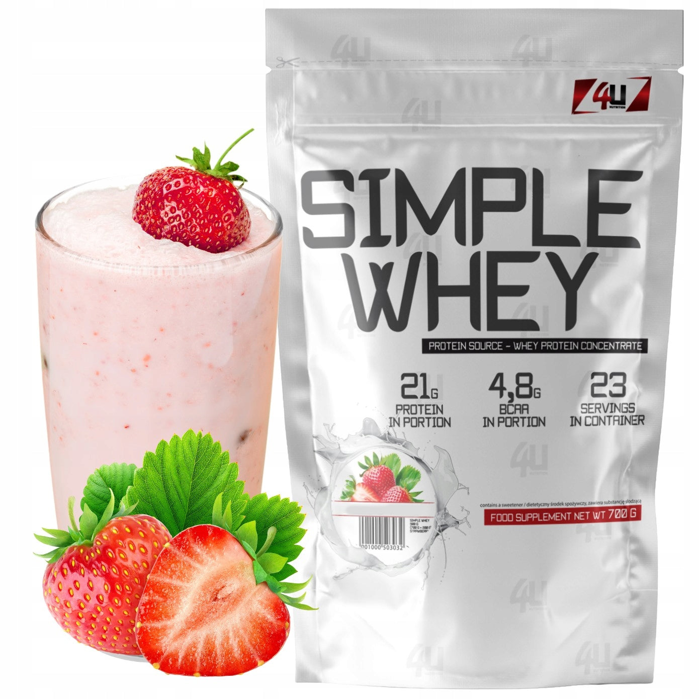 Protein Conditioner Whey Protein Strawberry 700g WPC Protein Shake