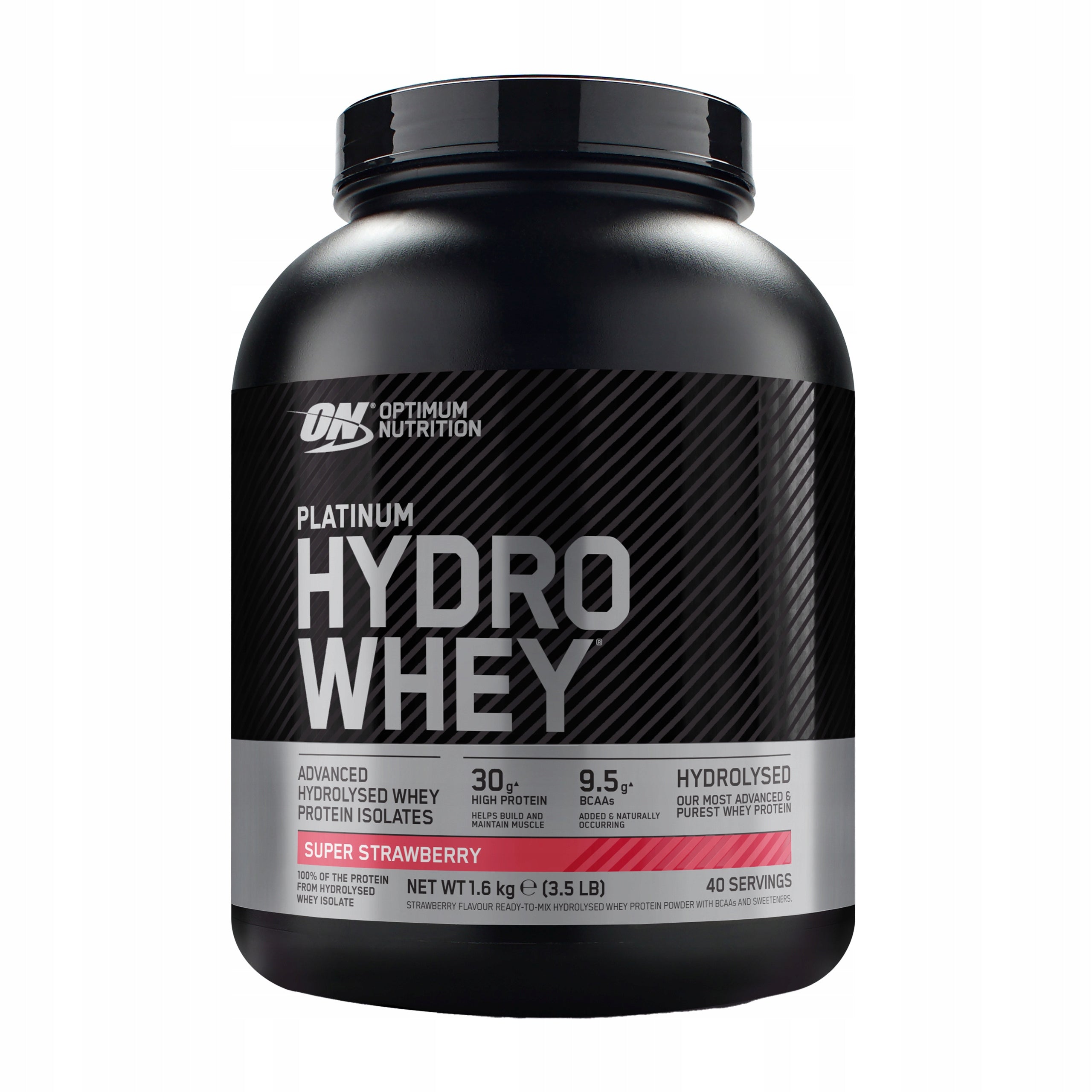 Protein Hydrolyzate OPTIMUM Platinum Hydro Whey 1600g WPH Strawberry 40p
