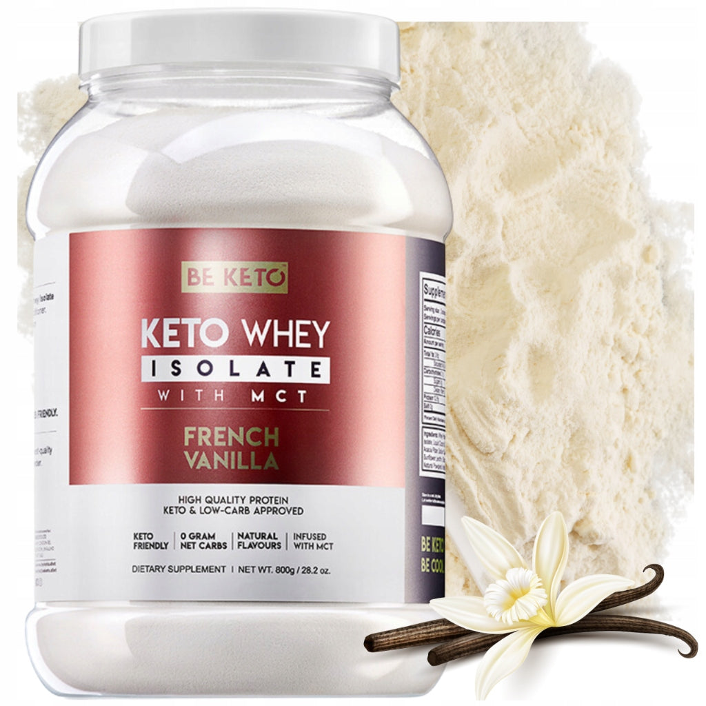 Protein ISOLATE with OIL MCT Be Keto BCAA French Vanilla 800g Packaging status original