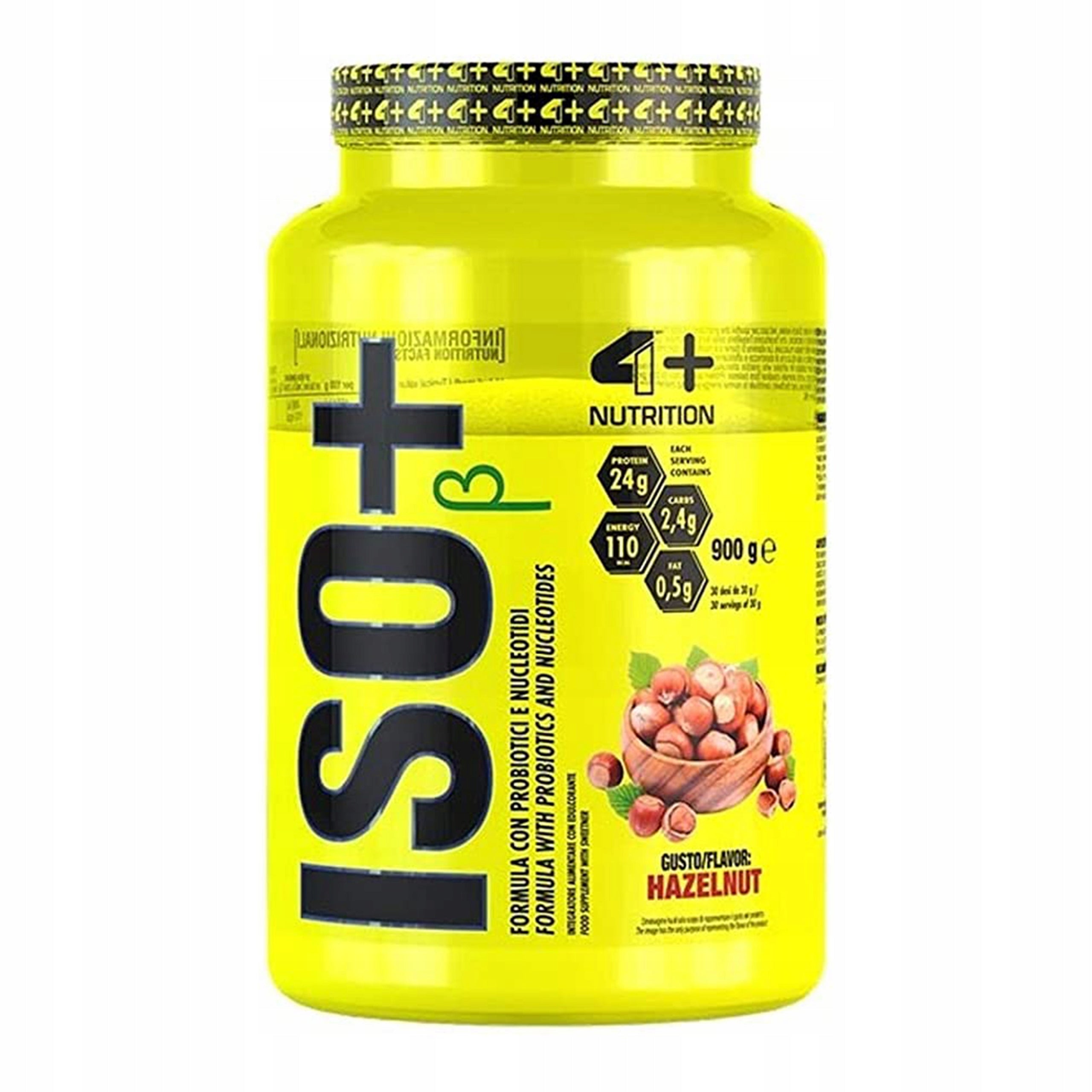 Protein Isolate 4+ NUTRITION ISO+ 900g Hazelnut WPI Probiotics