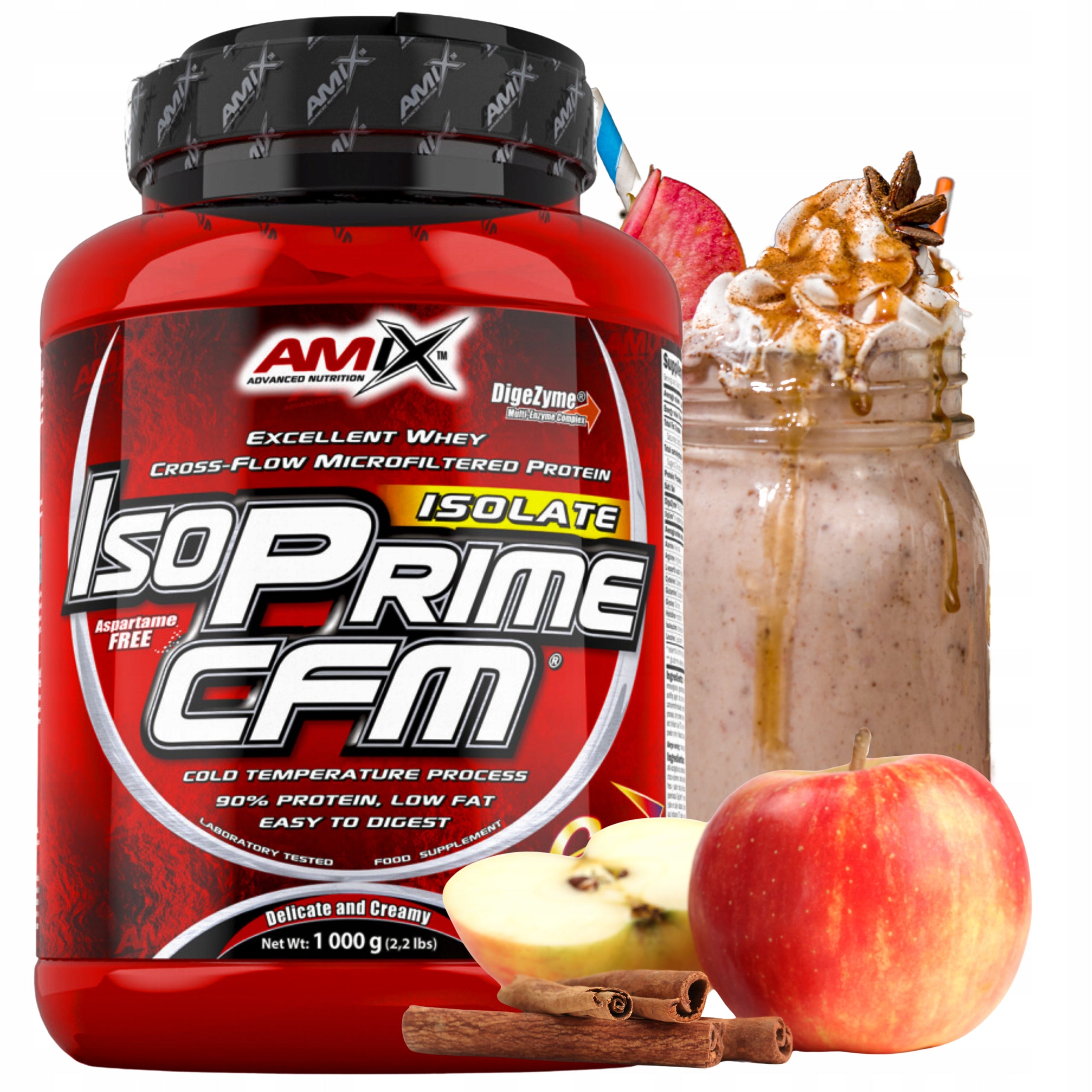 Protein Isolate Amix IsoPrime CFM Protein Apple Cinnamon 1kg