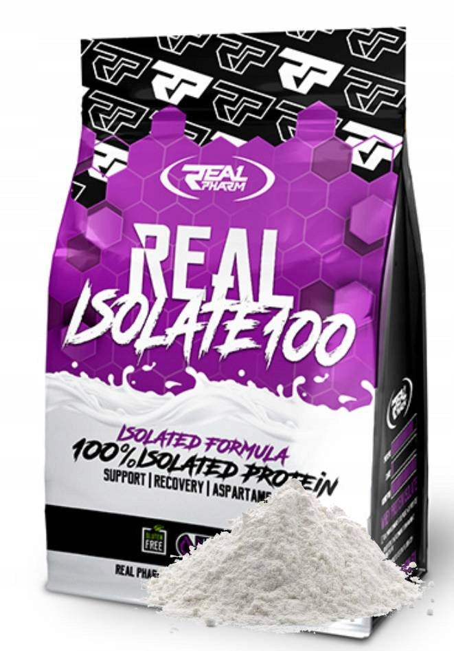 Protein Isolate WPI 100% 1800g REAL PHARM Maximum Regeneration Without Lactose Expiration date at least 1 year from the date of purchase