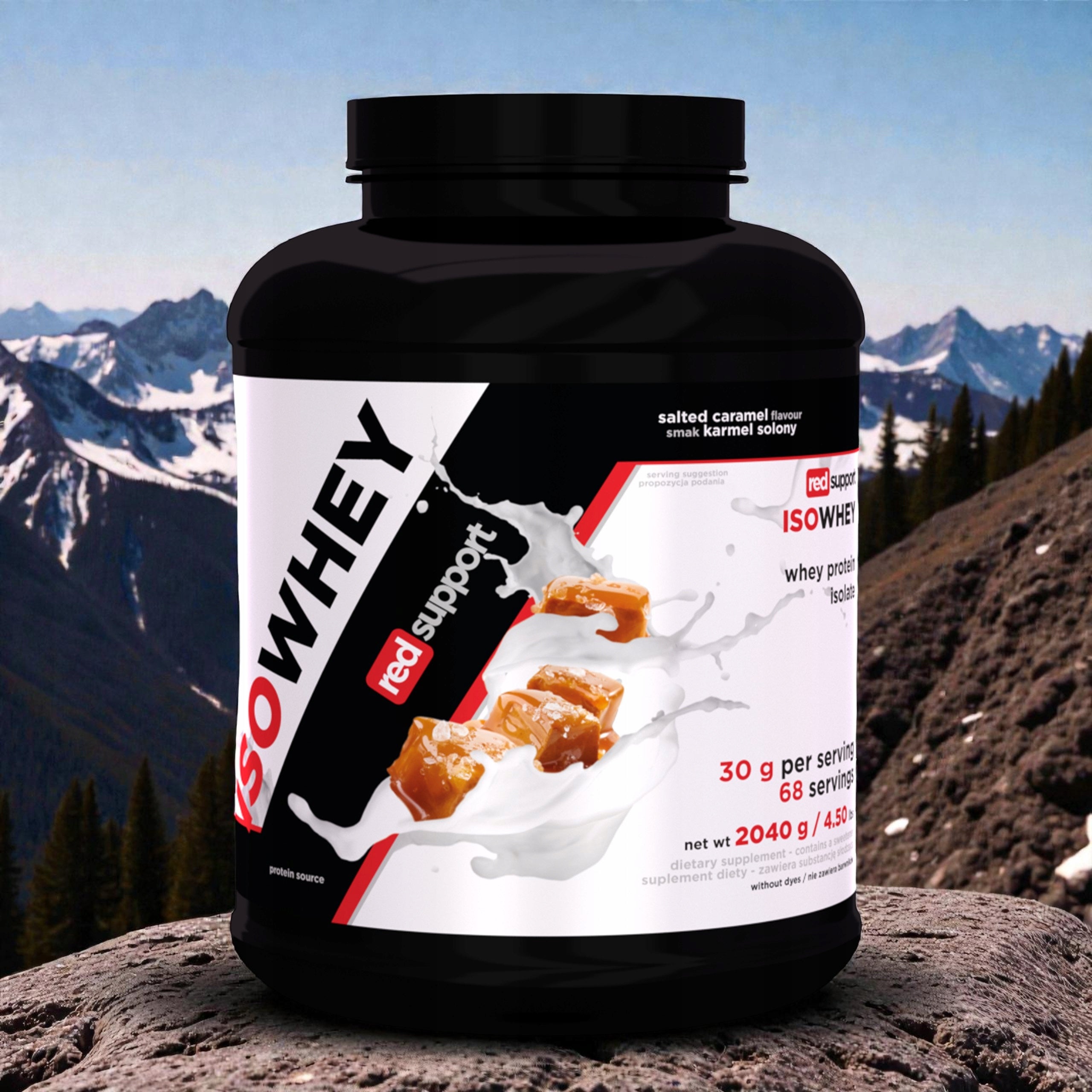 Protein Isolate WPI 2040g Conditioner Salt Powder Caramel Whey 68 Servings Packaging status original