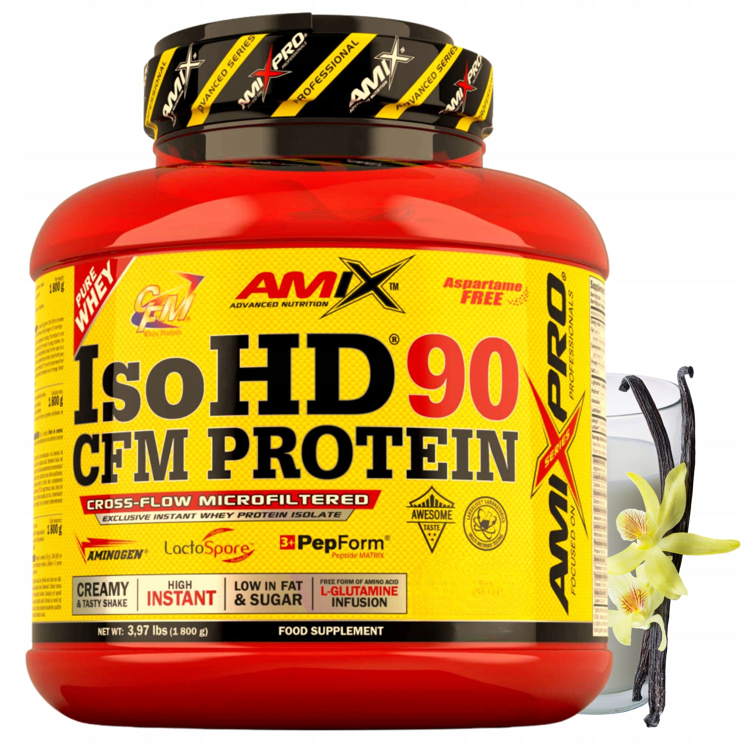 Protein Isolate WPI Vanilla Protein Conditioner for Muscle Mass 1800g