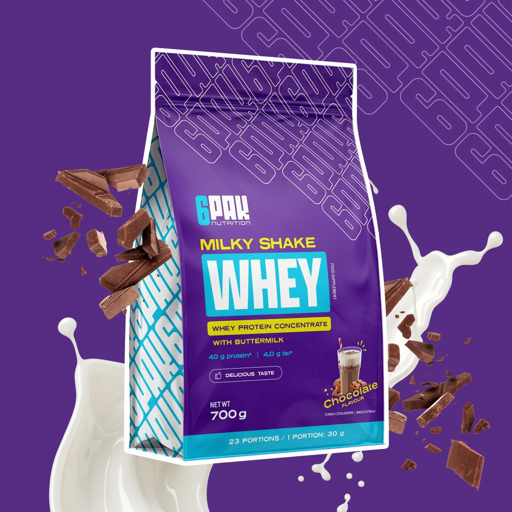Protein MILKY SHAKE WHEY 700G Delicious Chocolate with Buttermilk Cocktail WPC 80 Packaging status original