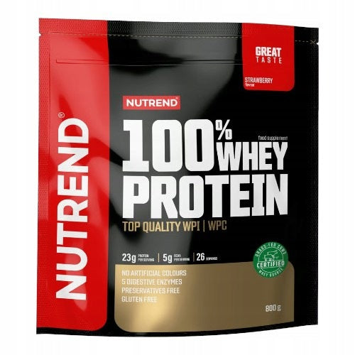 Protein NUTREND 100% Whey Protein WPC WPI 800g Strawberry BCAA Weight Conditioner Packaging status original