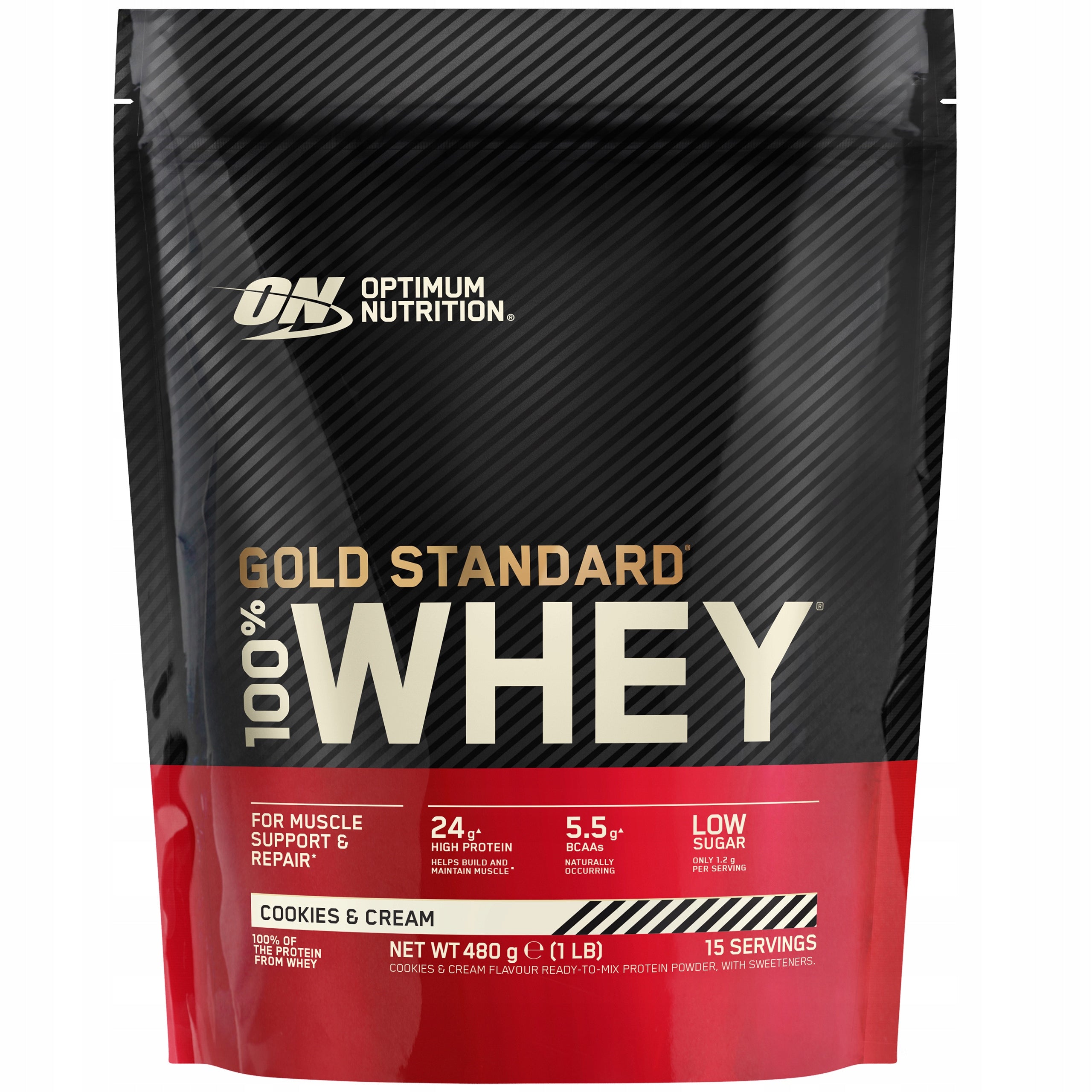 Protein OPTIMUM NUTRITION Gold Standard 480g Cookie Cream WPC WPI 15p