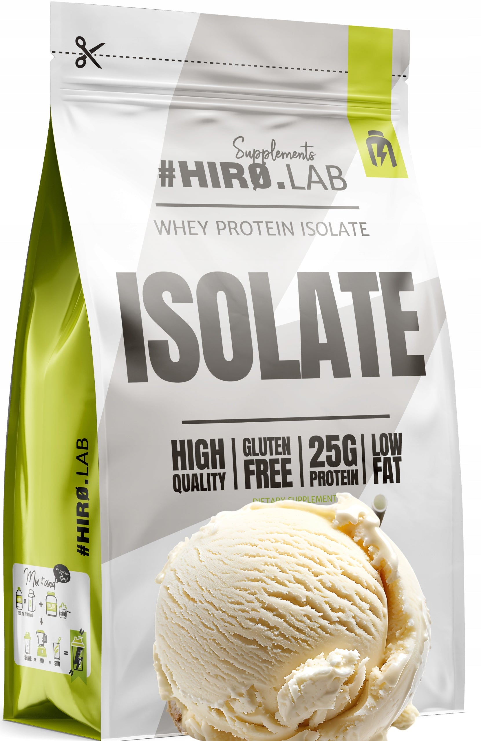 Protein WPI Isolate 700g HIRO LAB Fast Regeneration Pure Mass Without Gluten Expiration date at least six months from the date of purchase