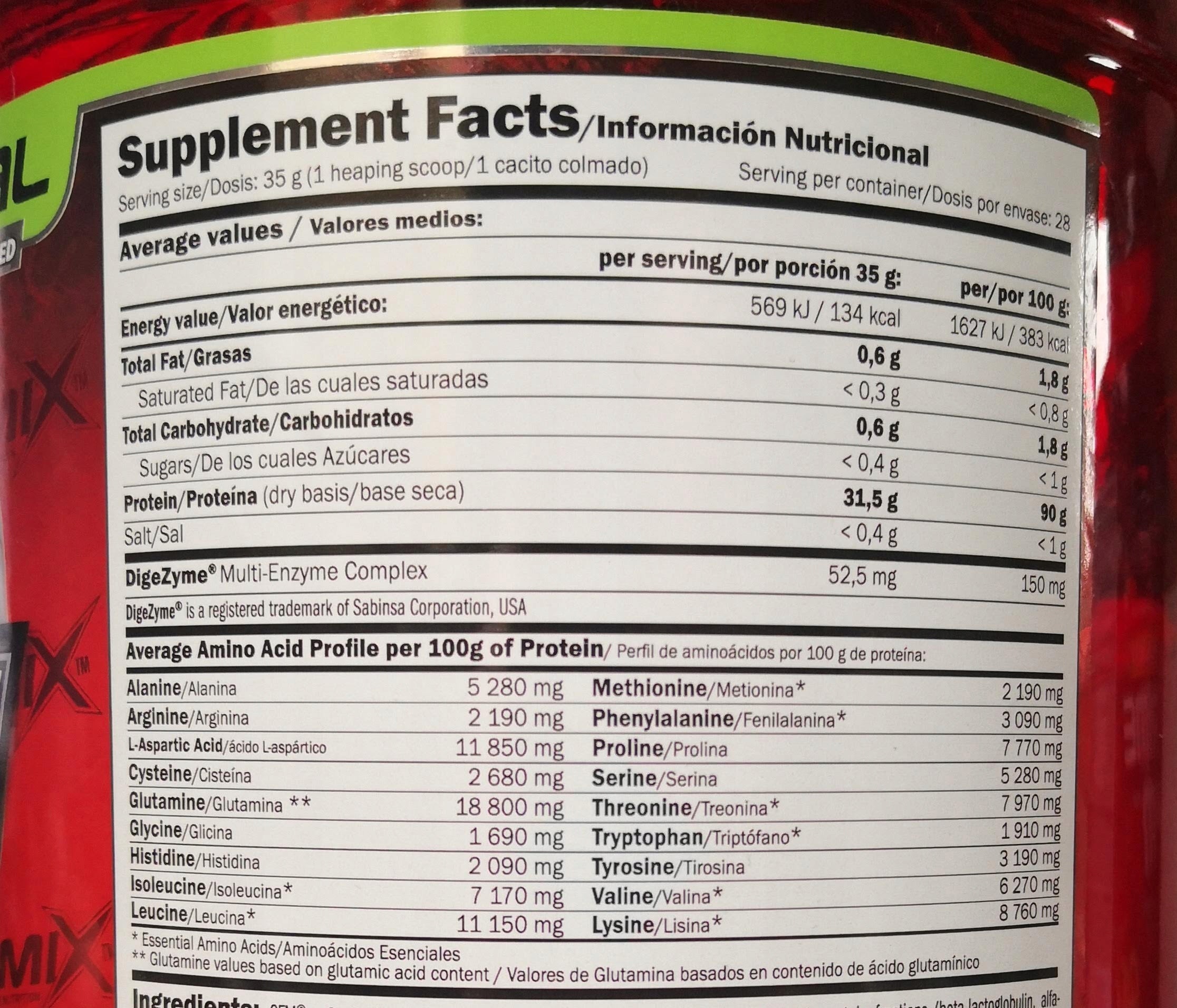 Protein WPI Protein Isolate Natural AMIX ISOPRIME CFM 1kg Natural without Sugar Packaging status original