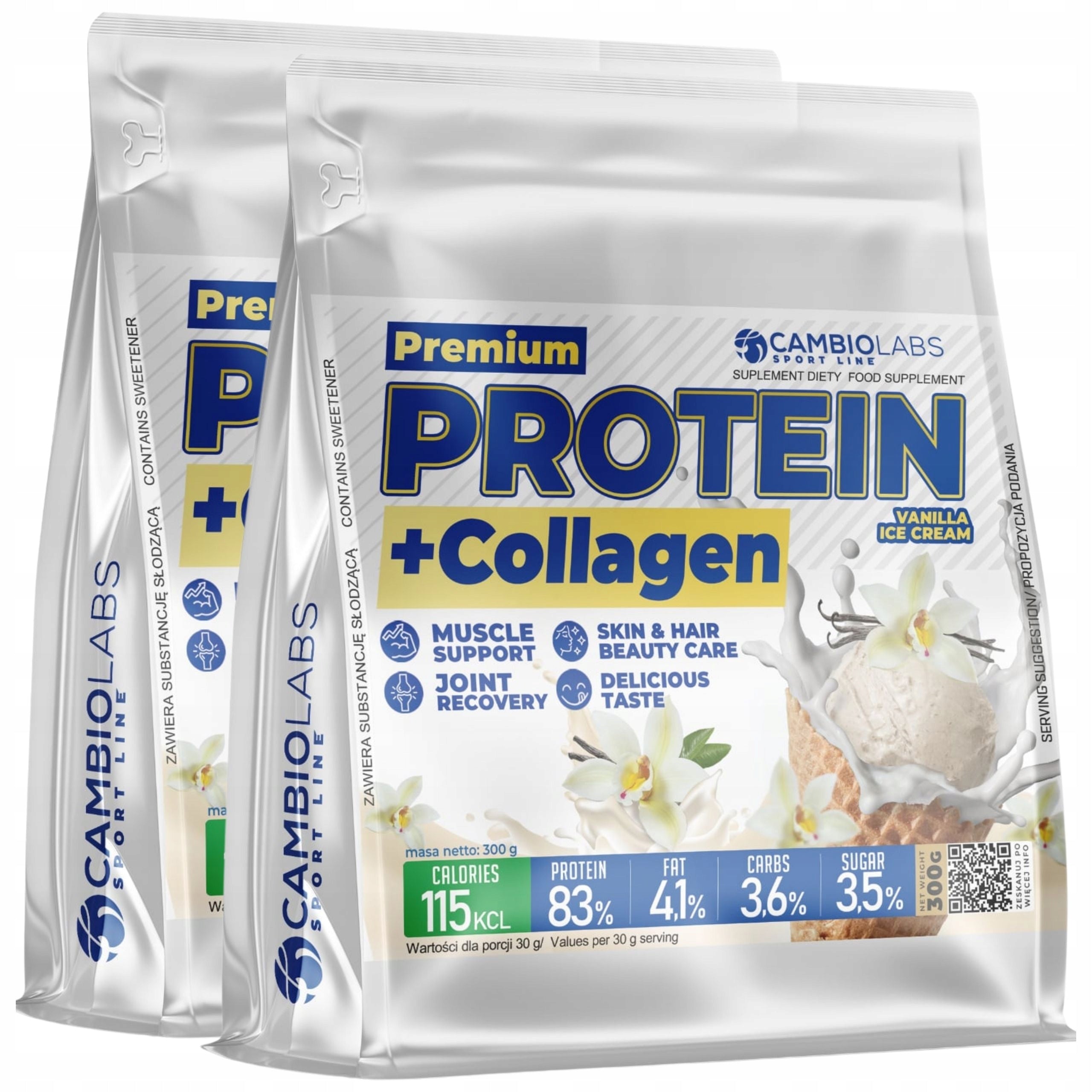 Protein for Women with Collagen Whey Protein Concentrate Collagen Vanilla x2