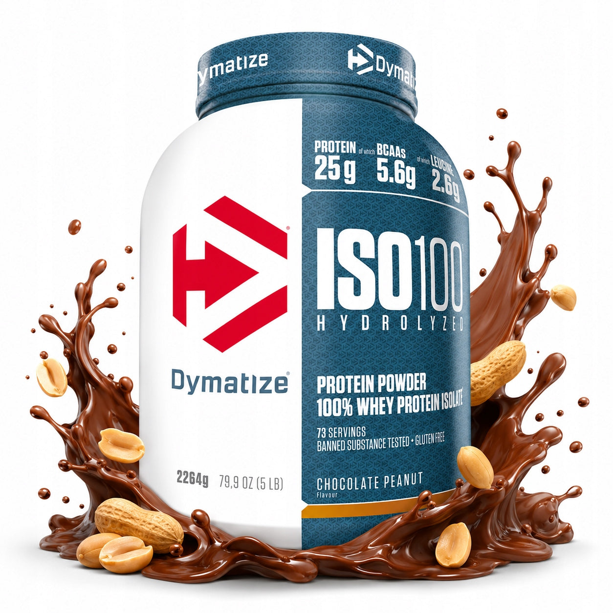 Protein isolate Dymatize ISO 100 Chocolate-nut 2,264 kg whey protein