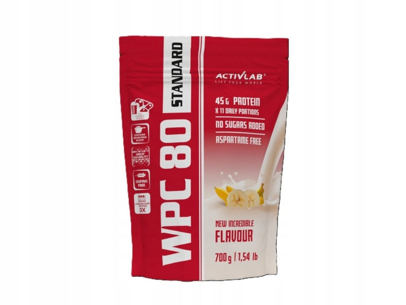 Protein supplement ACTIVLAB Wpc 80 Standard Banana (700 g) Without sugar