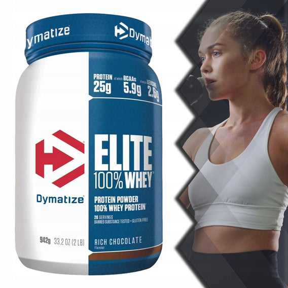 Protein supplement DYMATIZE ELITE 100% Whey Protein 942 g chocolate flavour Packaging status original