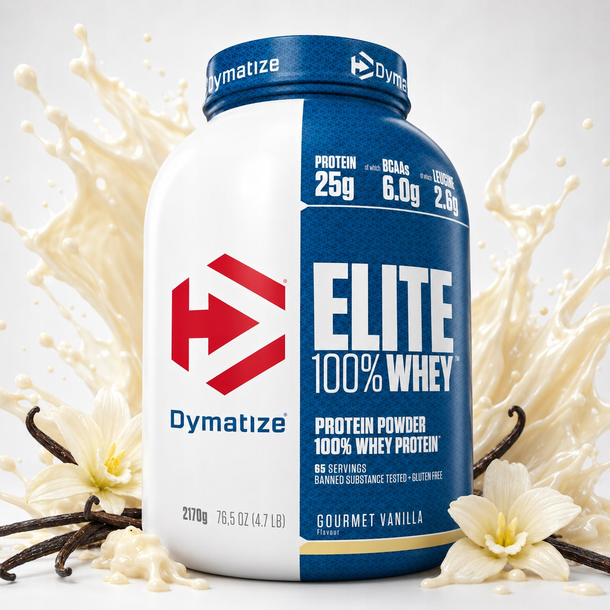 Protein supplement Dymatize Elite Whey Vanilla 2,17 kg whey protein