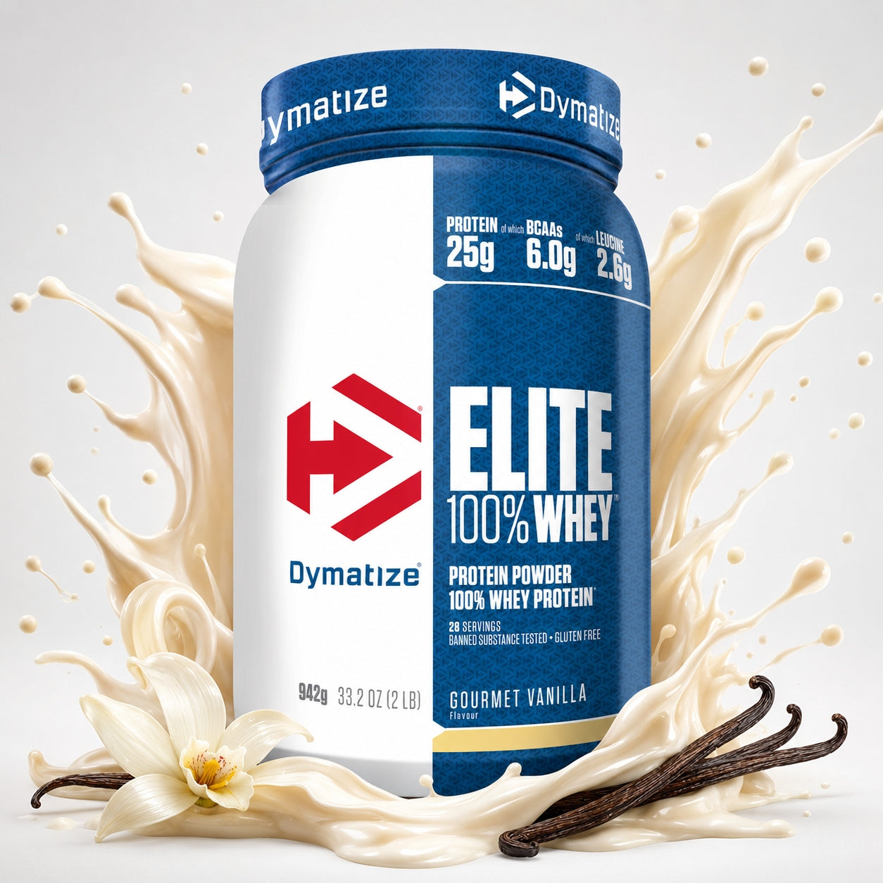 Protein supplement Dymatize Elite Whey Vanilla 942 g whey protein