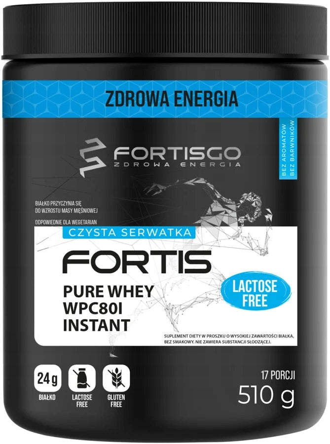 Protein supplement FortisGO NATURAL TASTELESS without lactose (510g)