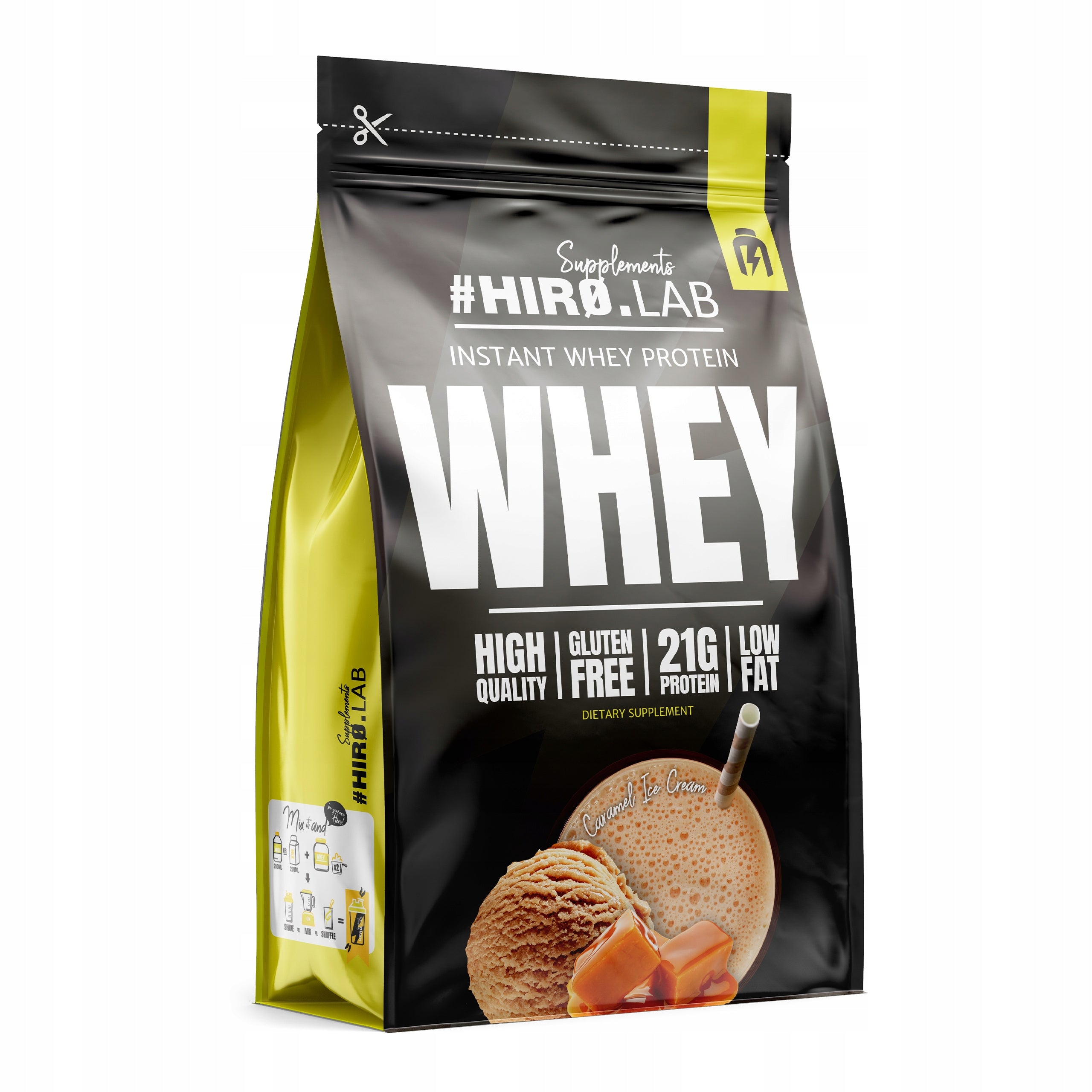 Protein supplement HIRO.LAB 750 g taste salty caramel