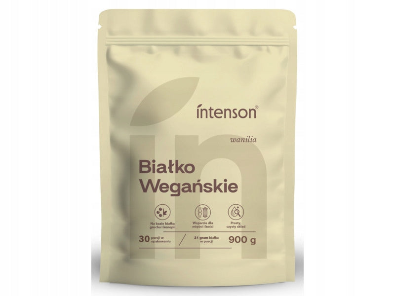 Protein supplement INTENSON Vegan Vanilla Protein (900 g) Sugar Free