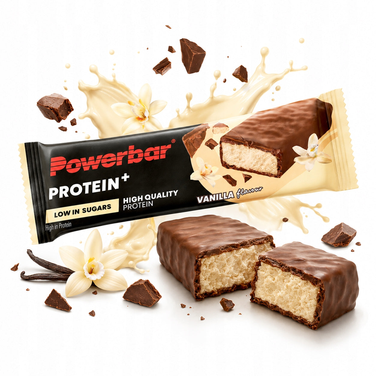 Protein supplement PowerBar Vanilla 35 g whey protein per mass