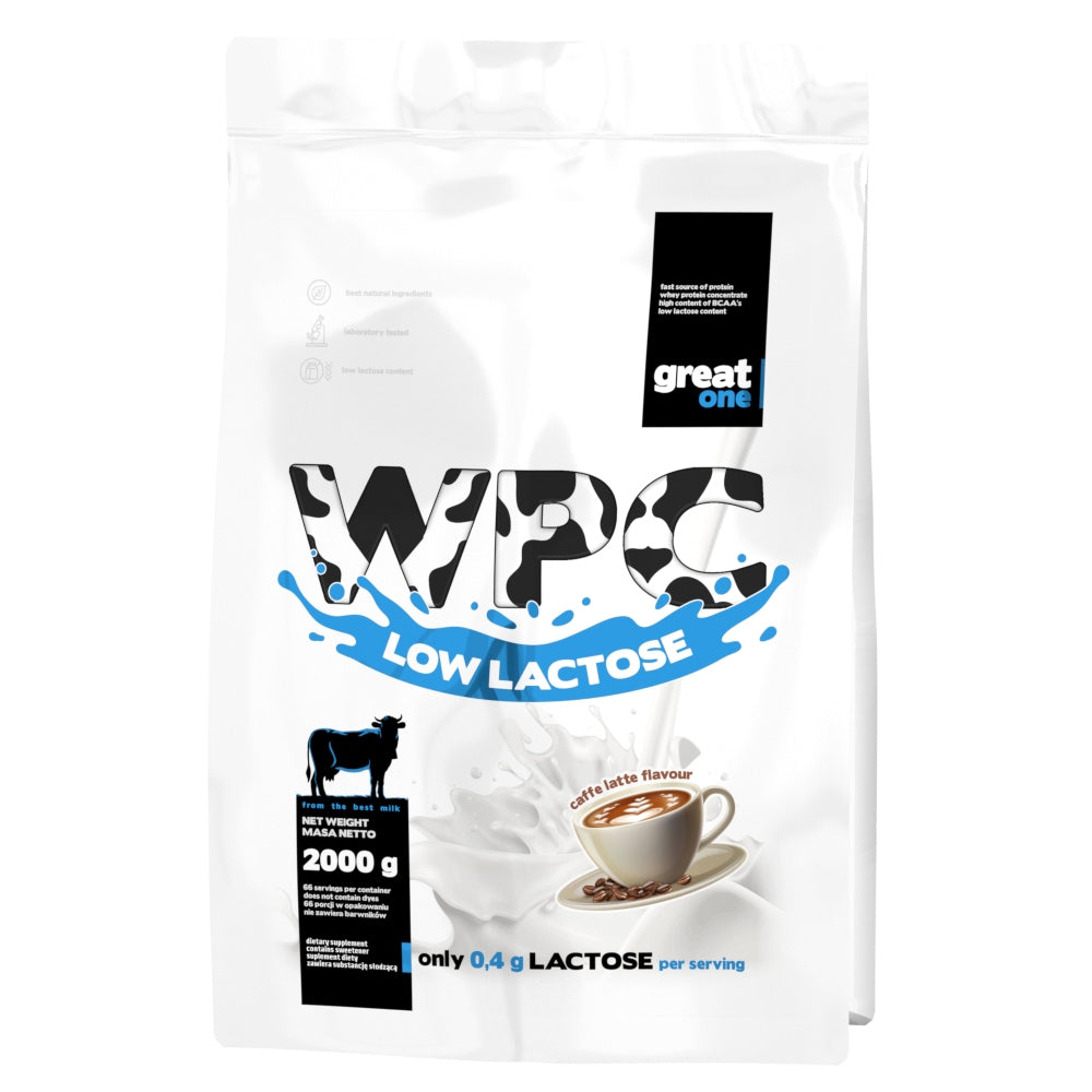Protein supplement WPC WITHOUT LACTOSE powder 2000g caffe latte PROTEIN 2kg