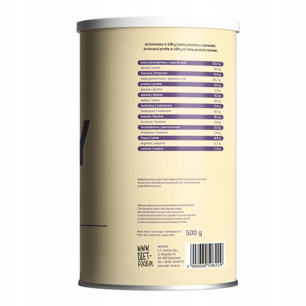 Protein supplement WPI Diet Food whey protein 500 g natural taste Expiration date at least 3 months from the date of purchase