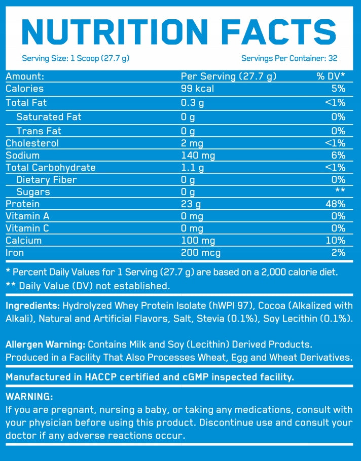 Protein supplement isolate WPI Everbuild Nutrition vanilla powder 908 g Expiration date not specified