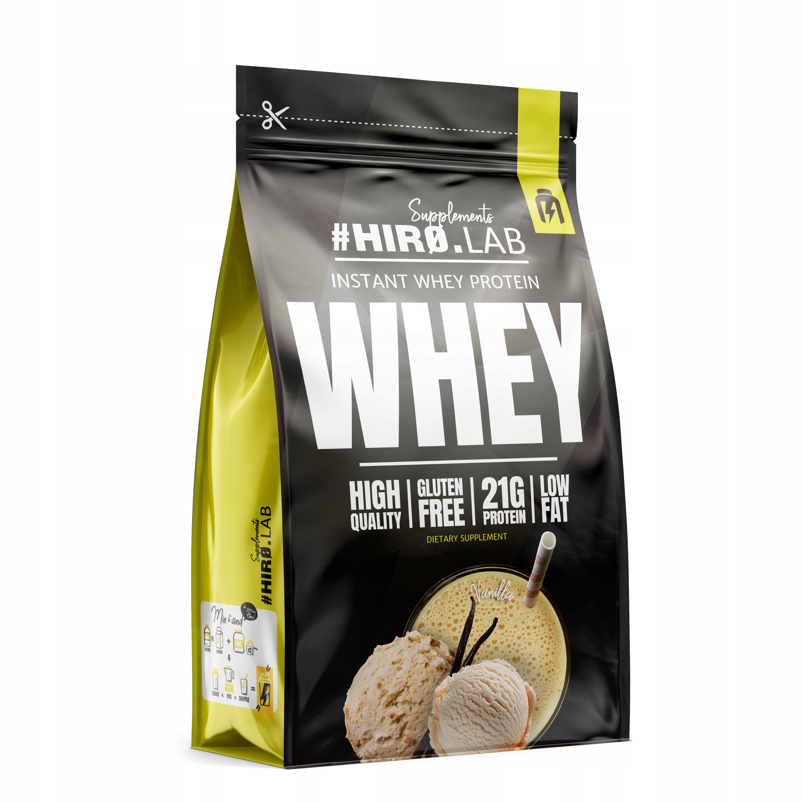 Protein supplement protein concentrate - WPC HIRO.LAB powder 750 g vanilla