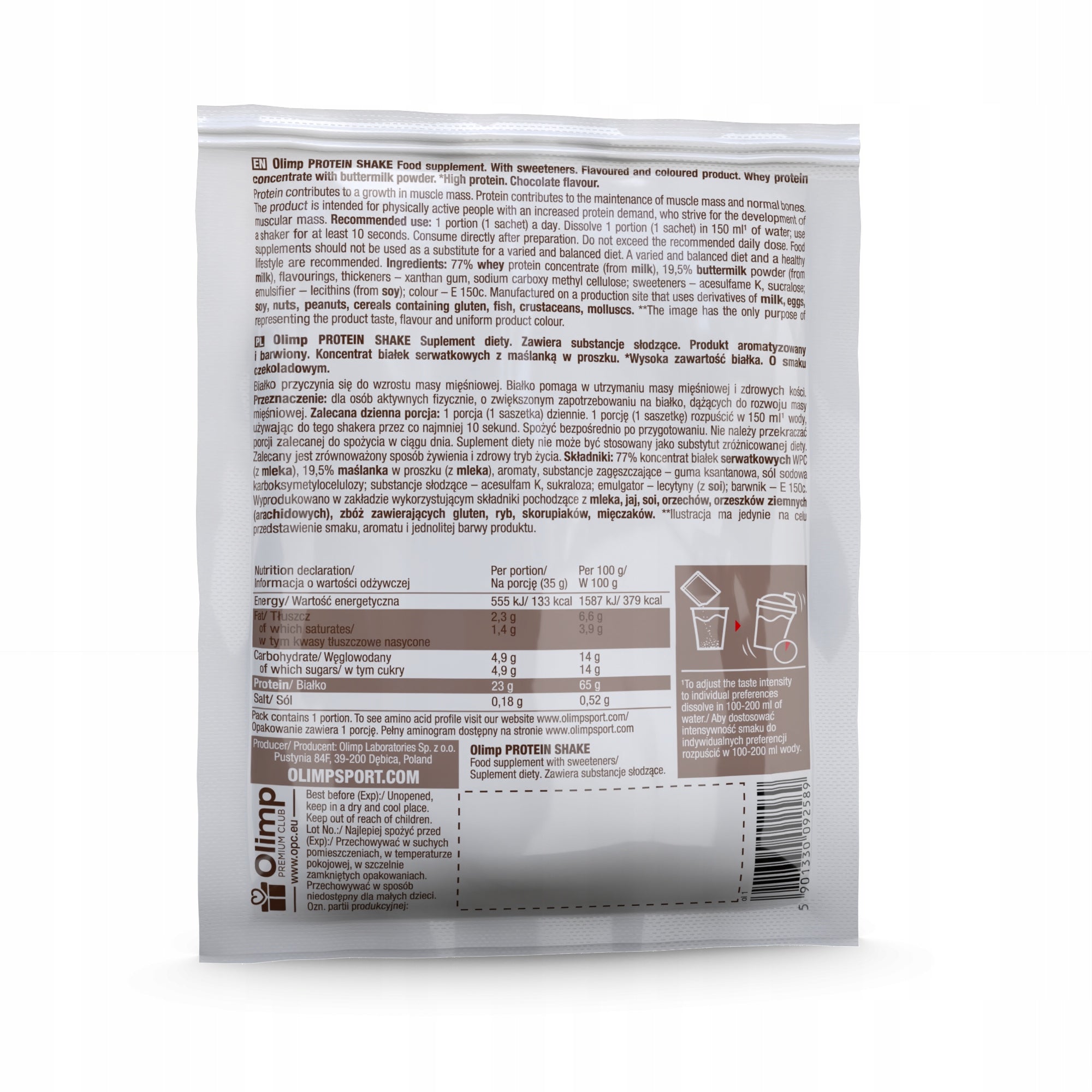 Protein supplement protein concentrate - WPC Olimp sachets 35 g sm chocolate EAN (GTIN) 5901330092589
