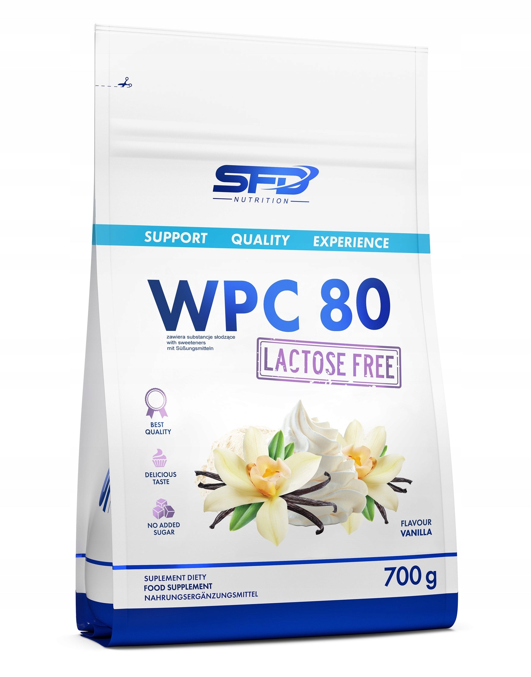 Protein supplement protein concentrate - WPC SFD powder 700 g vanilla flavour