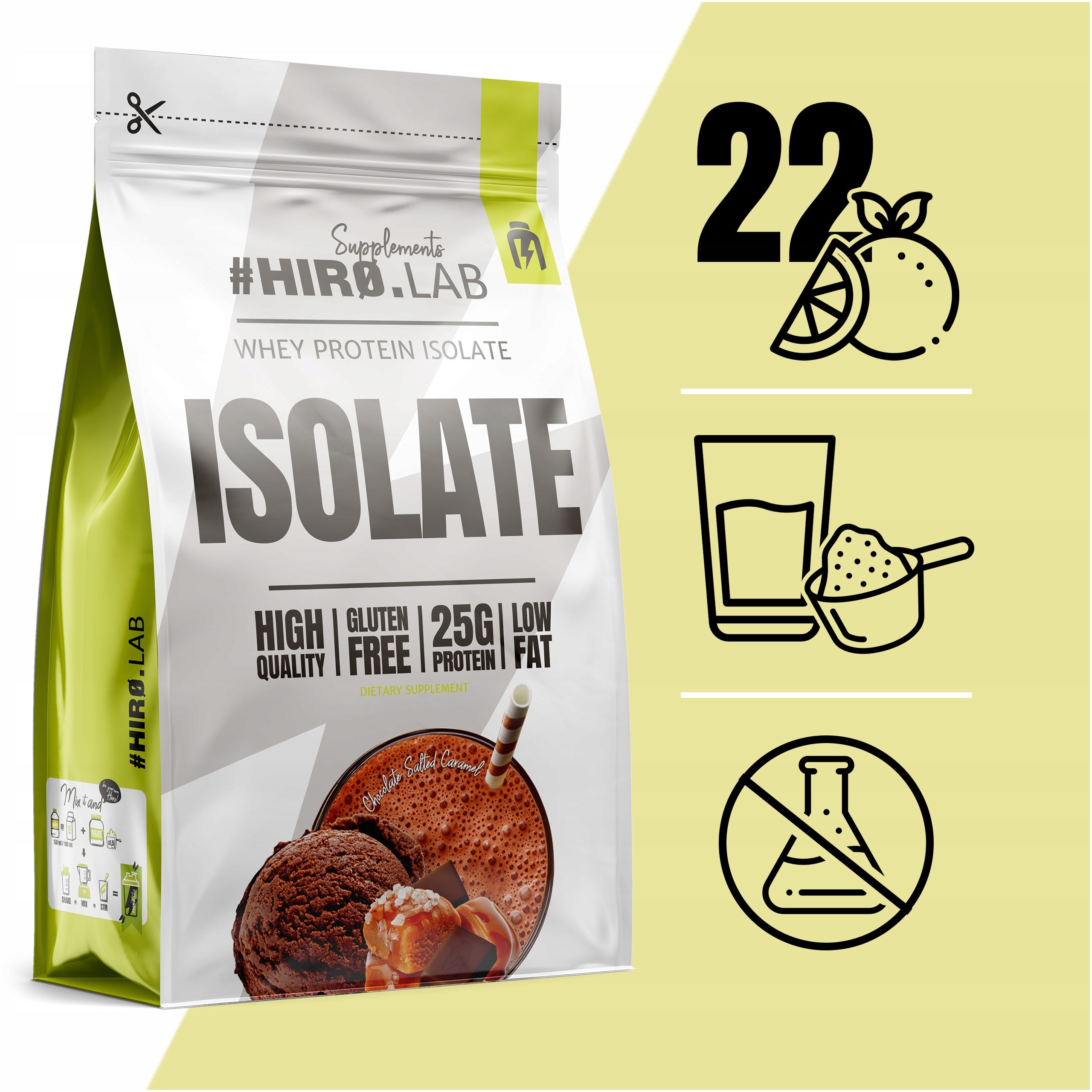 Protein supplement protein isolate WPI HIRO.LAB ISOLATE 700 g Expiration date at least six months from the date of purchase
