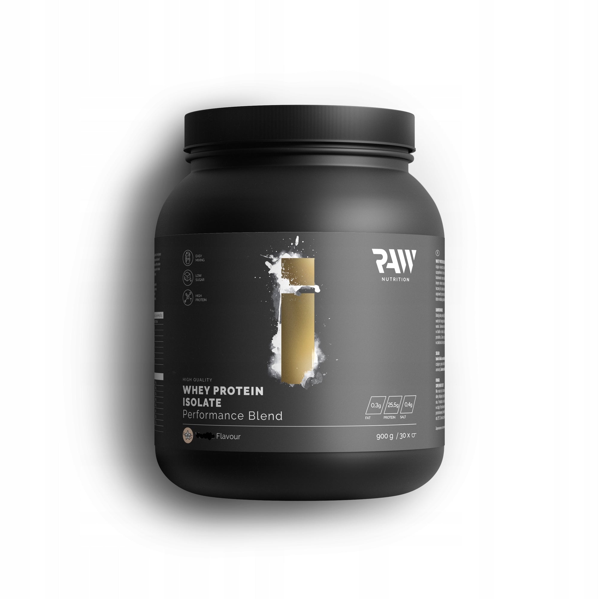 Protein supplement protein isolate - WPI #Raw powder 900 g cookie flavour Expiration date at least 1 month from the date of purchase