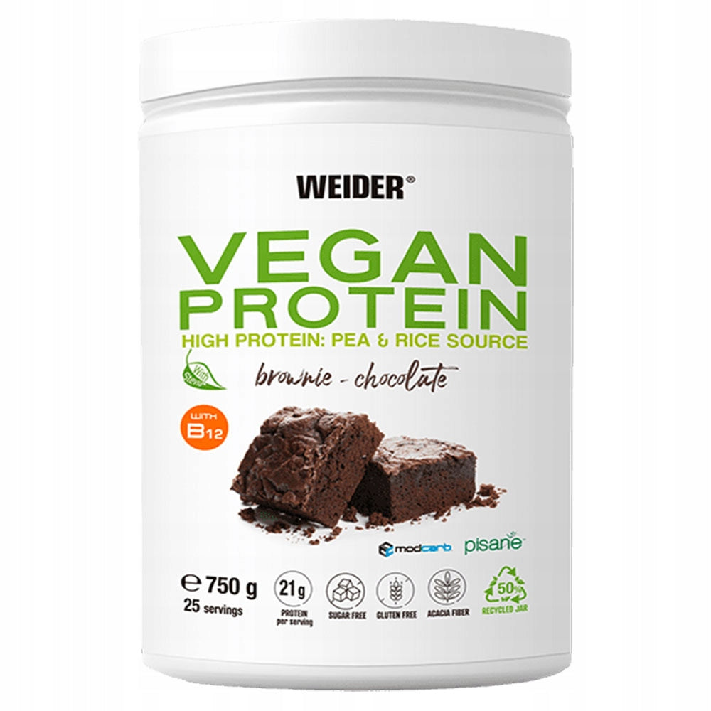 Protein supplement vegan protein Weider powder 750g taste chocolate