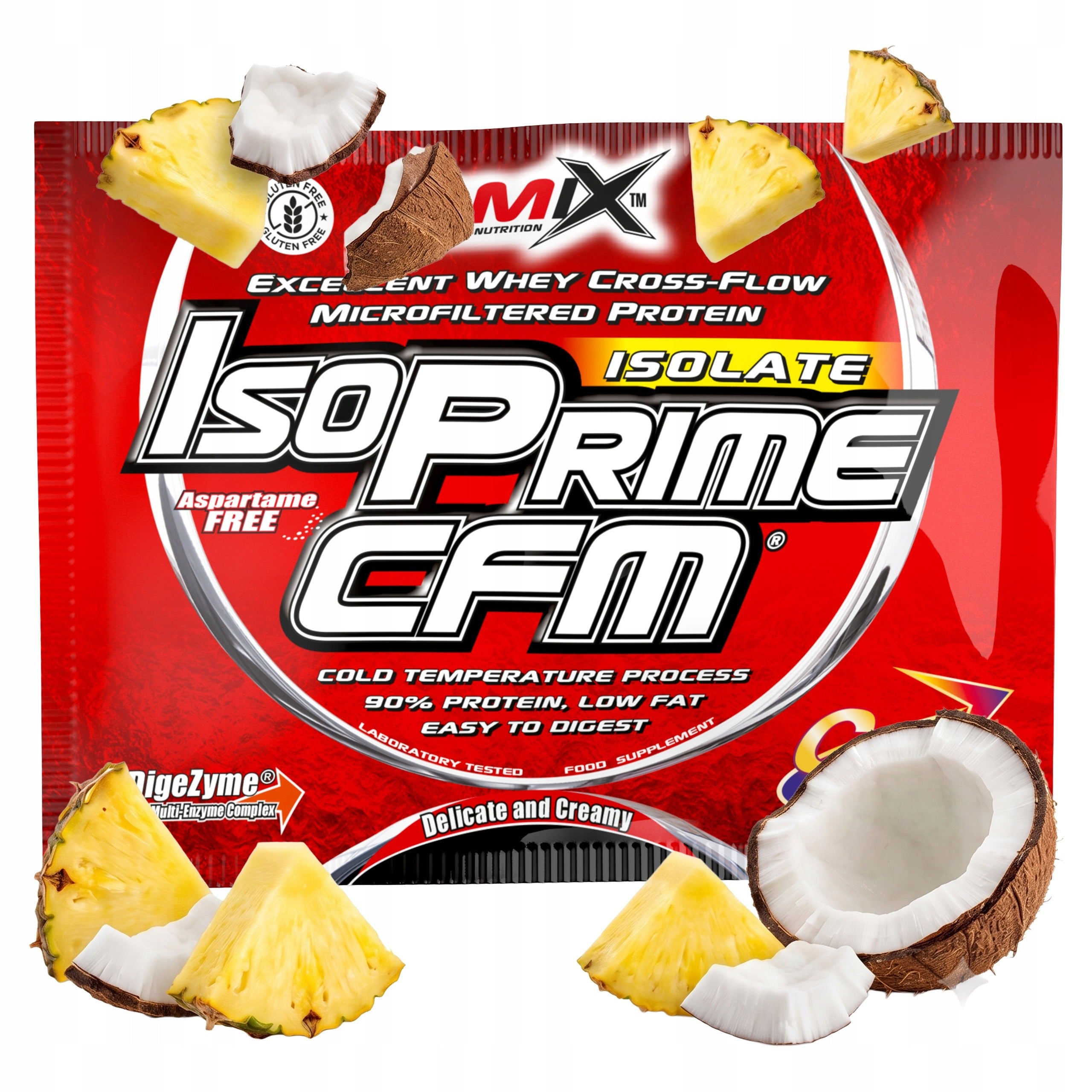 Protein supplement whey isolate keto 30g pineapple coconut without lactose sugar