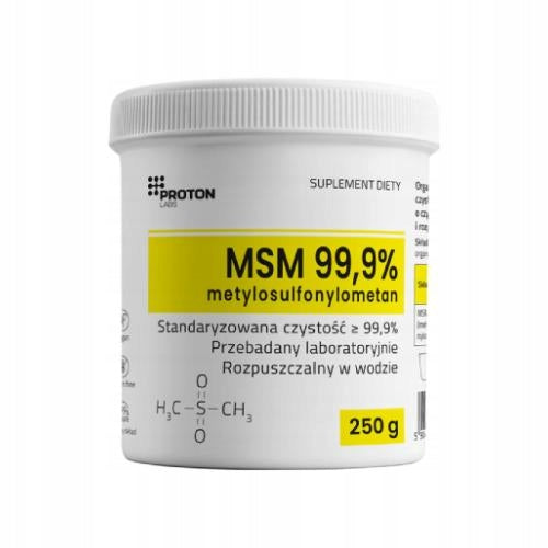 Proton Labs MSM 99,9% Organic Sulphur, joints, Cartilage, 250 g