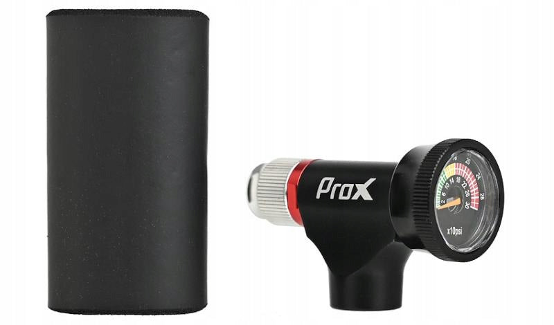 Prox bicycle pump for AV/FV CO2 cartridges with pressure gauge Packaging status original