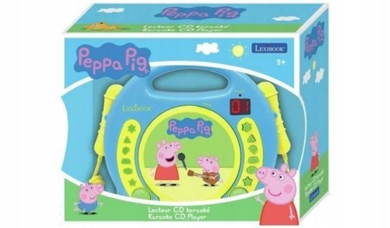 Vaikiškas CD grotuvas su mikrofonu Lexibook Kiaulytė Pepa/Peppa Pig