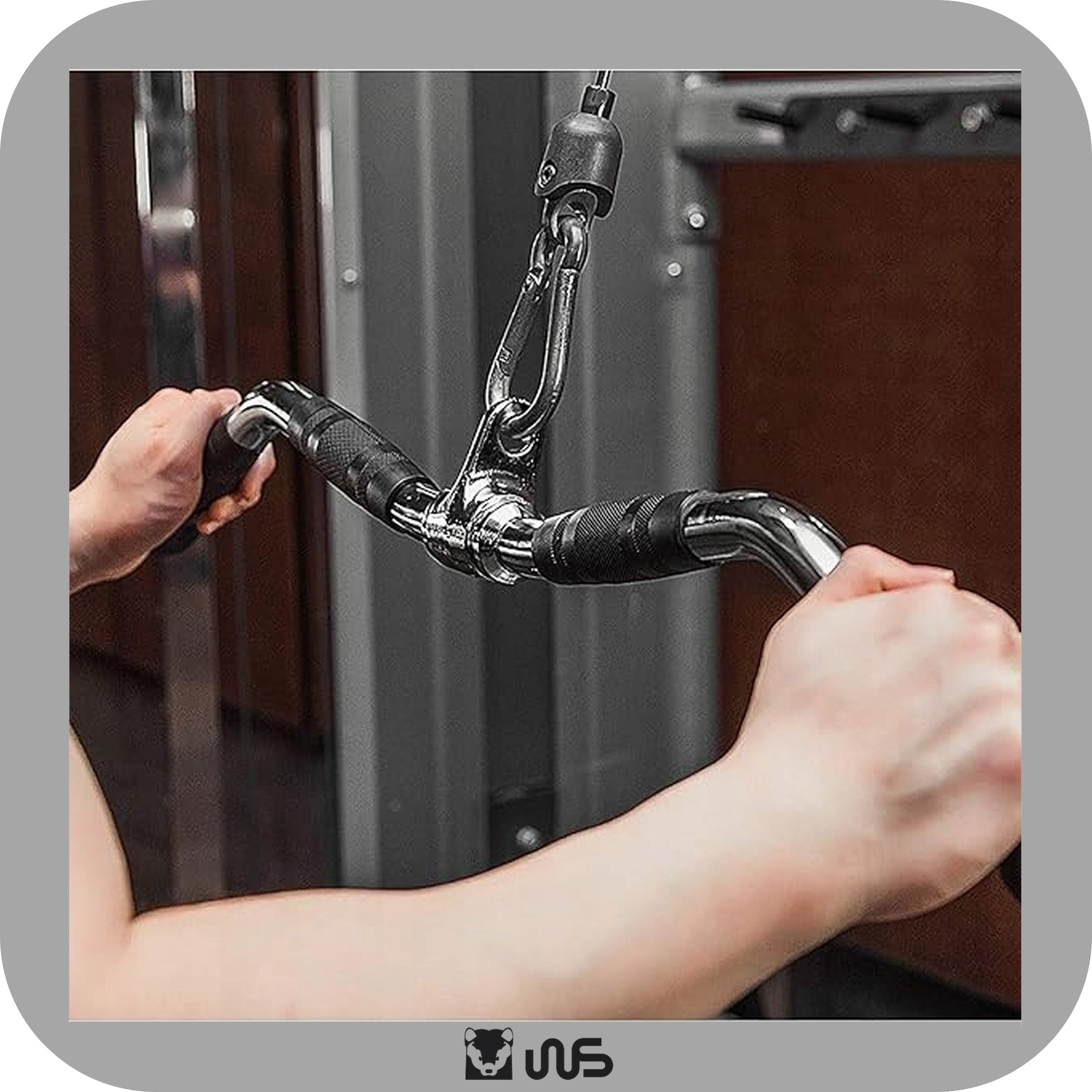 Pull Bar Handle Broken Ambidextrous Rubberized Atlas Gym Gate Maximum load 210 kg