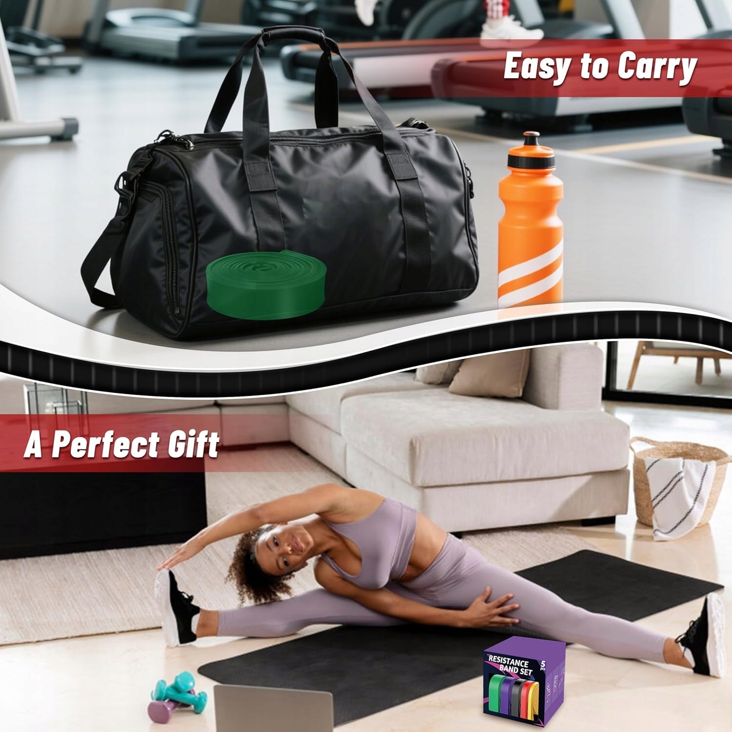 Pull Up Assistance Bands,5-Level Resistance for Full-Body Workout, Home Gym Color multicolor