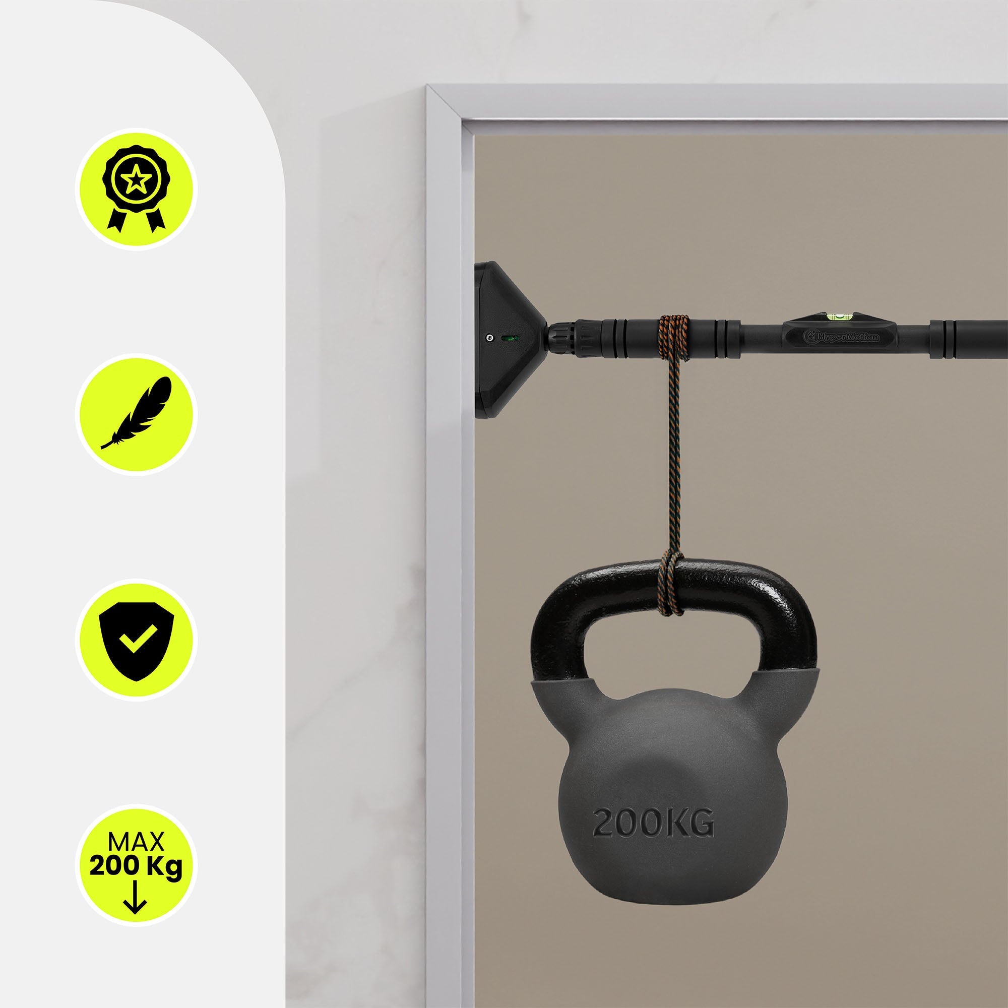 Pull-up bar adjustable 70 – 100 cm, 200kg, black Model HYP44 PULL UP BAR