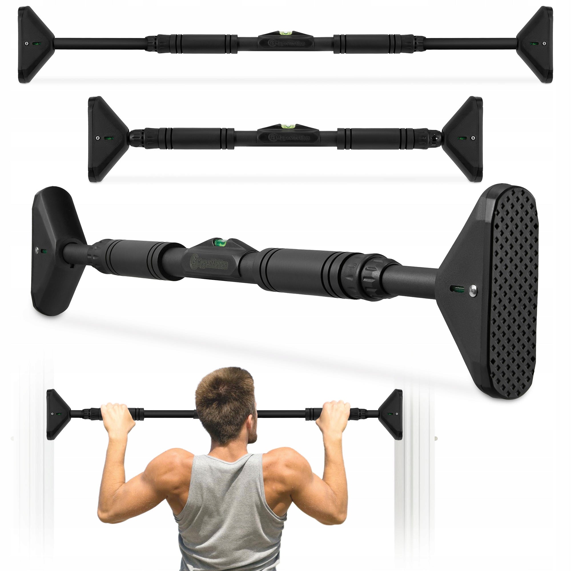 Pull-up bar adjustable 70 – 100 cm, 200kg, black