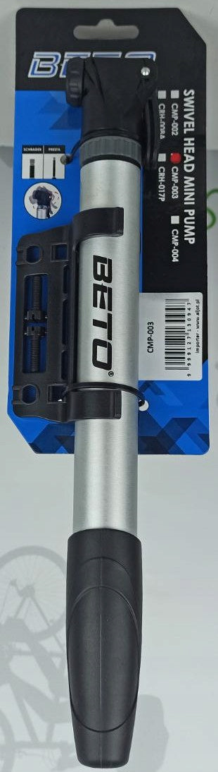 Pump BETO MINI ALU CMP-003 - 6 BAR - TREKKING MTB Packaging status original