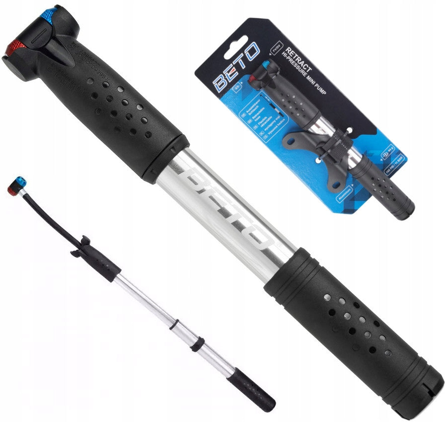 Pump BETO MINI ALU TH-002A WITH HOSE - 11 BAR - 95g - ROAD GRAVEL