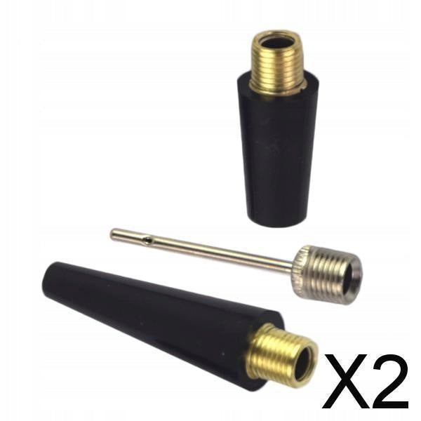 Pump Inflation Adapter Metal Needle Kit Universal Valve Set for 2 Pcs