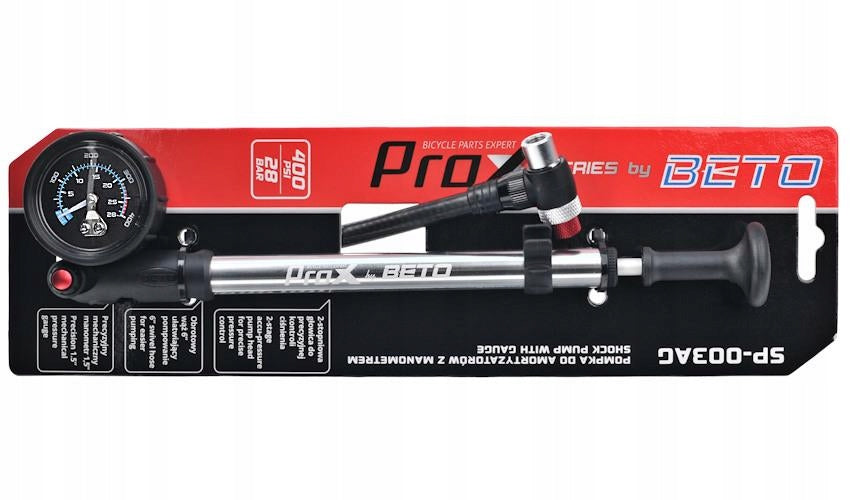Pump for shock absorbers BETO series PROX SP-003AG 28 BAR 400PSI + PRESSURE GAUGE Manufacturer code 2-A-PO-0136